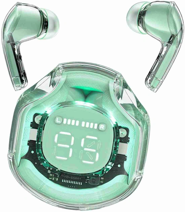 Indian Stuff Ultra Pro Transparent Earbuds - Snowy Mint