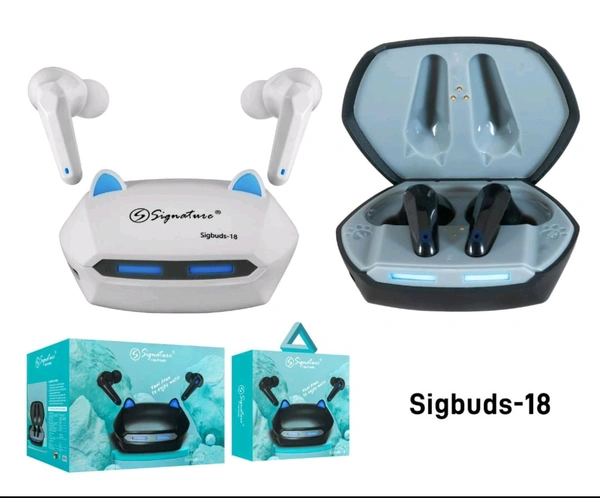 Signature Sigbuds 18 Bluetooth Earbuds   - Free Size, White