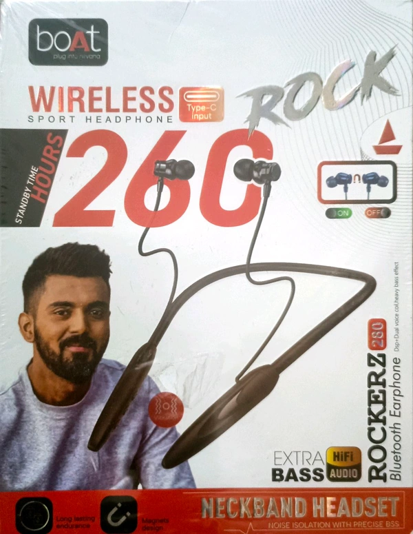 Boat Rockerz Wireless 260hrs Neckband  - Black