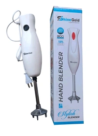 ShineGold Hand Blender 300W – Stylish & Powerful - White
