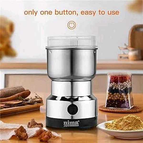 Nima Stainless Steel Electric Dry Grinder – Multipurpose Masala & Coffee Grinder