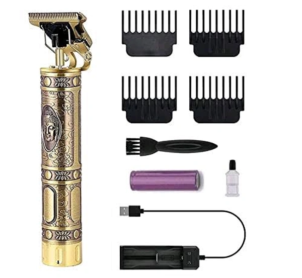 Indian Gadzet  Buddha Hair Trimmer – Professional Cordless Zero Gapped Beard & Hair Clipper - Gold