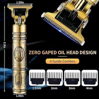Indian Gadzet  Buddha Hair Trimmer – Professional Cordless Zero Gapped Beard & Hair Clipper - Gold