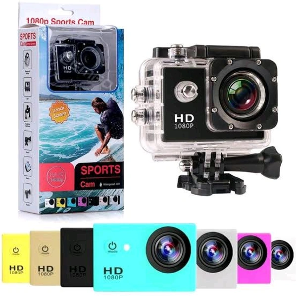 Full HD 1080p Sports Action Waterproof Camera  - Black