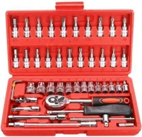 Heavy Duty 46-in-1 Tool Kit for Car, Bike, and Home Maintenance Screw Driver