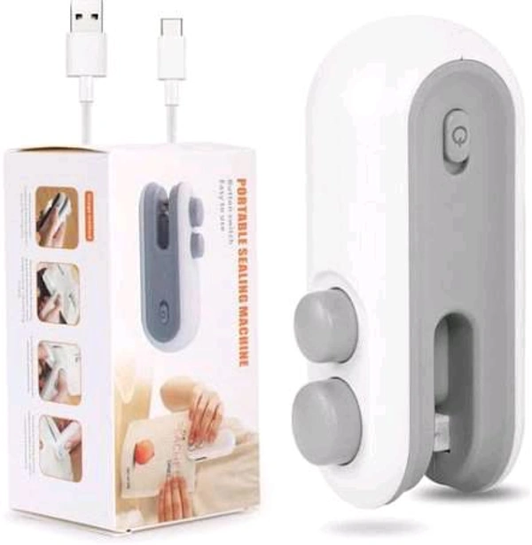✂️ Portable Mini Bag Sealer – USB Rechargeable Food Packet Sealing Machine