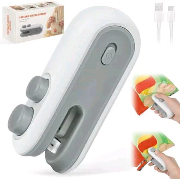 ✂️ Portable Mini Bag Sealer – USB Rechargeable Food Packet Sealing Machine