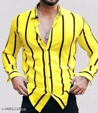 Catalog Name:*Classic Latest Men Shirts*
Fabric: Lycra
Sleeve Length: Long Sleeves
Pattern: Striped
Net Quantity (N): 1
Sizes:
S (Chest Size: 38 in, Length Size: 28 in) 
M (Chest Size: 40 in, Length Size: 28.5 in) 
L (Chest Size: 42 in, Length Size: 29 in) 
XL (Chest Size: 44 in, Length Size: 30 in) 

Dispatch: 2 Days

 - Blue, S M L XL
