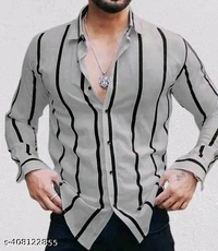 Catalog Name:*Classic Latest Men Shirts*
Fabric: Lycra
Sleeve Length: Long Sleeves
Pattern: Striped
Net Quantity (N): 1
Sizes:
S (Chest Size: 38 in, Length Size: 28 in) 
M (Chest Size: 40 in, Length Size: 28.5 in) 
L (Chest Size: 42 in, Length Size: 29 in) 
XL (Chest Size: 44 in, Length Size: 30 in) 

Dispatch: 2 Days

 - Gray, S M L XL
