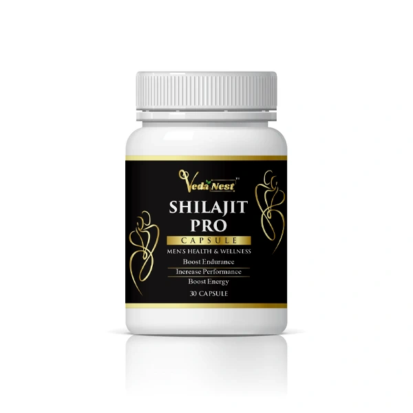 Vedanest Shilajit Pro Dietary Supplement for Men, Natural Herbal Extract (30 Count) (Buy 1 and Get 1)