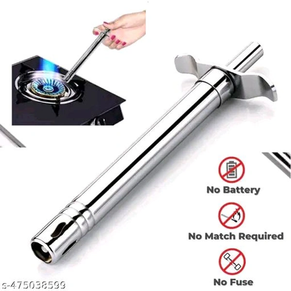 Stainless Steel Electronic Gas Lighter, (Pack Of 2) (COMBO OFFER BUY 1 GET 1 FREE)