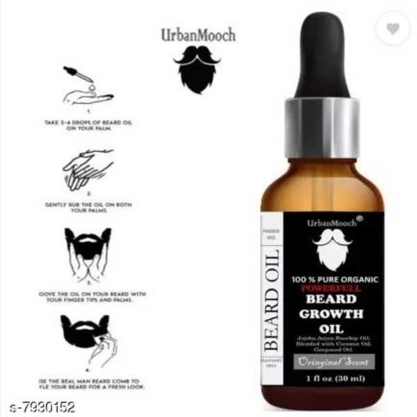 UrbanMooch PowerFull Beard Growth Oil Hair Oil (30 ml) - 4.5 ✪