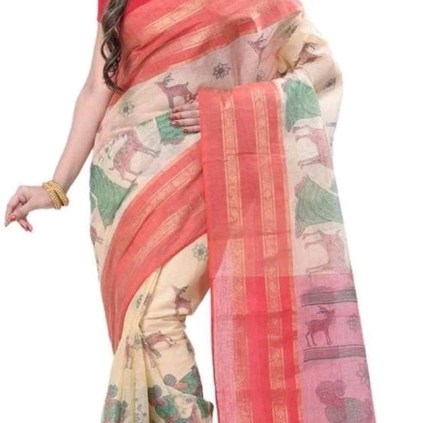 Saree Fabric: Cotton - Yellow