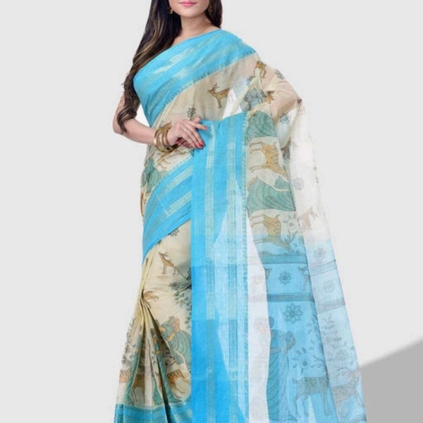 Saree Fabric: Cotton - Red
