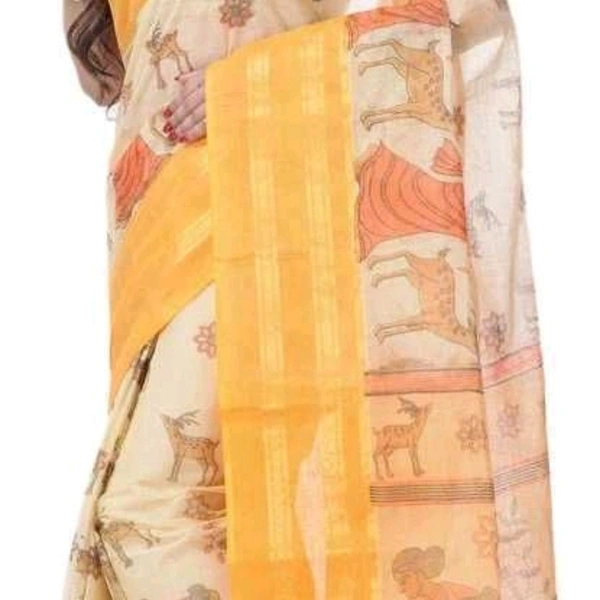 Saree Fabric: Cotton - Red