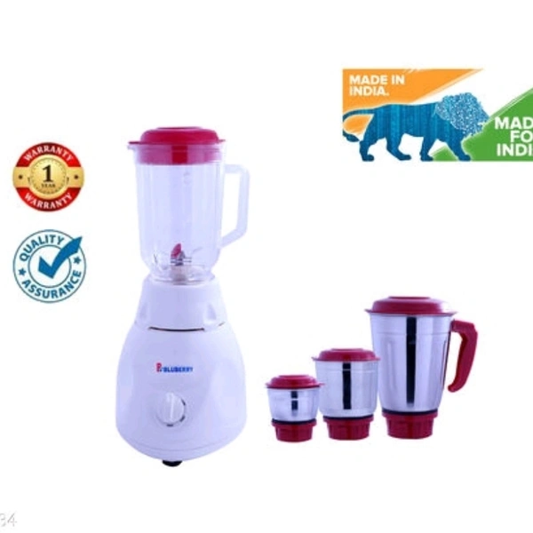 BluBerry Advanve mixer grinder with four stainless steel - Cash on delivery, Pay on delivery, Free Size, White