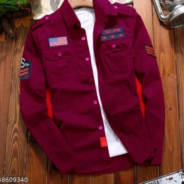 Trendy Sensational Men Shirts - L, Red, 7 days Replenishment