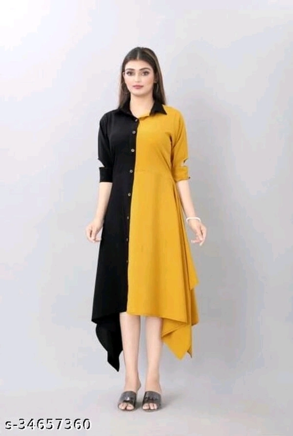 Pretty Partywear Women Dresses - White And bleck, S