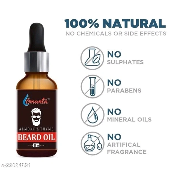 Omanta Premium Gentle Beard Oil & Wax - Free Size, 7 days Replacement