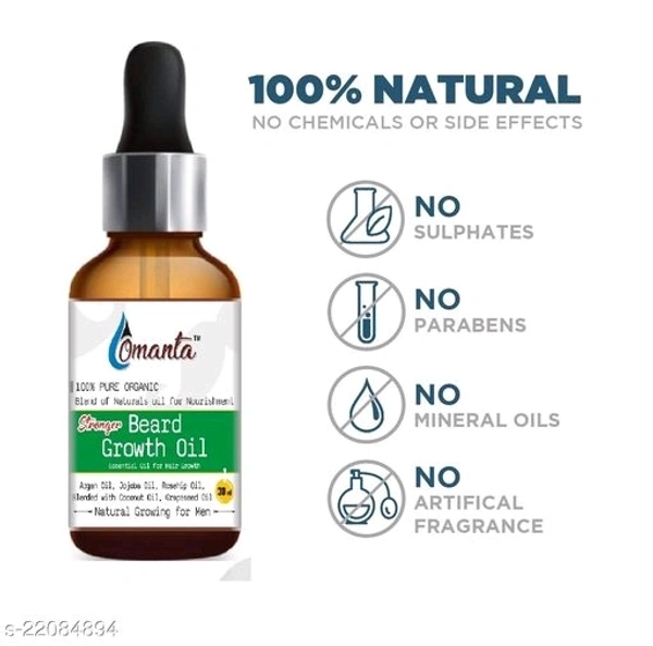 Omanta Premium Gentle Beard Oil & Wax - Free Size, 7 days Replacement