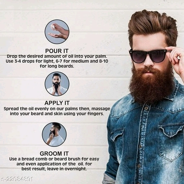 Omanta Premium Gentle Beard Oil & Wax - Free Size, 7 days Replacement
