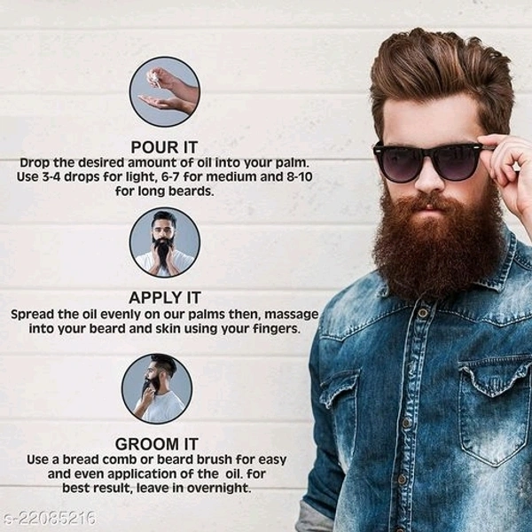 Premium Gentle Beard Oil & Wax - Free size, 7 days Replacement