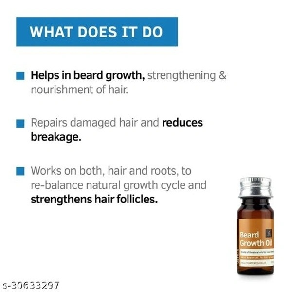 Ustraa Beard Growth Oil - 35ml - 4.0 ✪, 7 days replacement, Free size, Free Delivery on order over ₹499