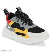 FIRSTCLUB Men's Multicolour Yellow Sports shoes - ind-9