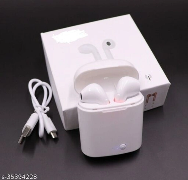 Wireless Earbud - 7 days replacement, 4.9 ✪, free shipping, free size, white