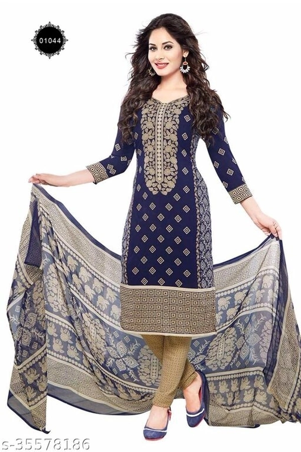 Dimple Sensational Salwar Suits & Dress Materials - Blu, 4.1 ✪, UN Stitched, free shipping, 7 day replacement And return