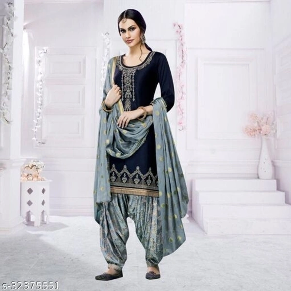 Dimple  Sensational Semi-Stitched Suits - greye, un Stitched , 4.9 ✪, free shipping, 7 days replacement and return