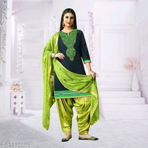 Dimple  Sensational Semi-Stitched Suits - green, semi stitched