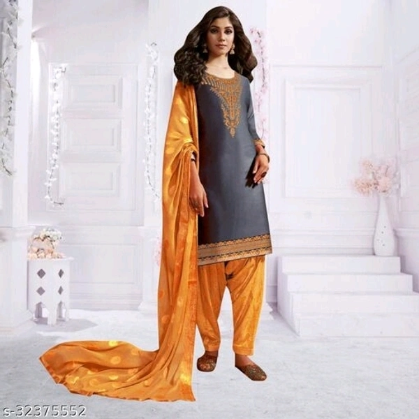 Dimple  Sensational Semi-Stitched Suits - orenge, free size