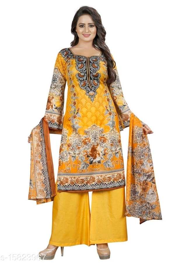 Dimple  Sensational Salwar Suits & Dress Materials* - 4.9 ✪, yellow, un Stitched, free shipping, 7 days replacement and return