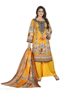 Dimple  Sensational Salwar Suits & Dress Materials* - 4.9 ✪, yellow, un Stitched, free shipping, 7 days replacement and return