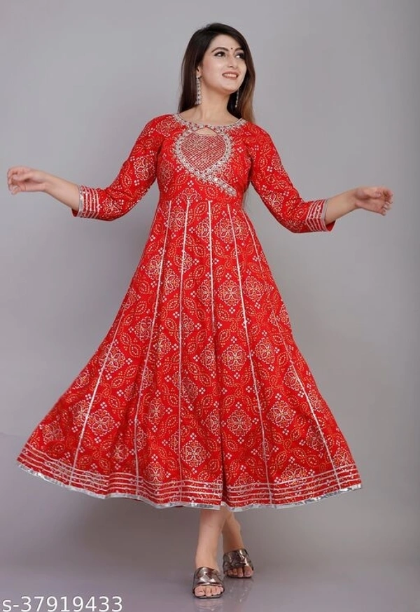 Trendy Alluring Kurtis*Fabric: Rayon - Red, M, Free shipping, 7 days replacement, 4.9 ✪