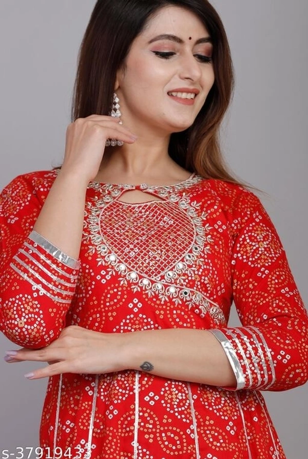 Trendy Alluring Kurtis*Fabric: Rayon - Red, M, Free shipping, 7 days replacement, 4.9 ✪