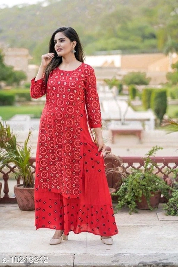 Aishani Attractive Kurtis - XL, Red