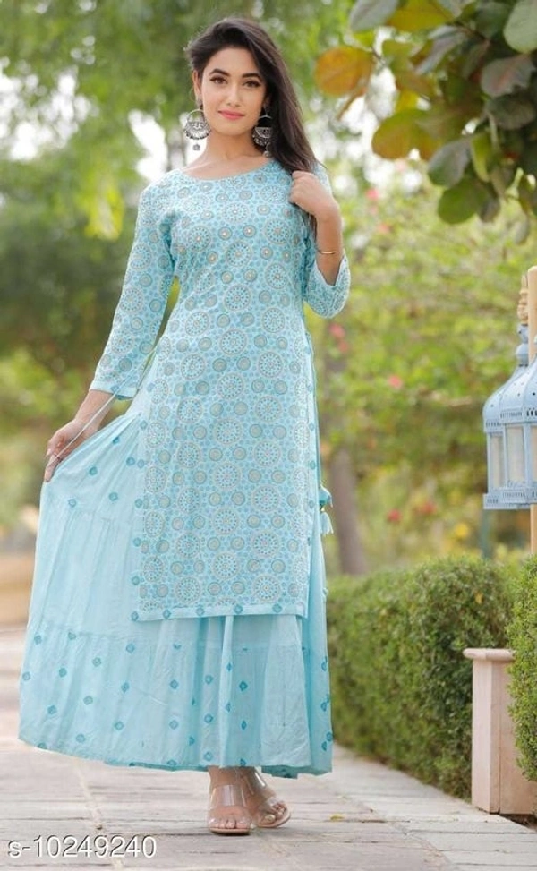 Aishani Attractive Kurtis - sky blu, XXXl