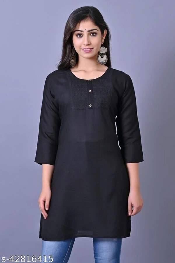 Dimple Ensemble Kurtis - black, S, 3.9 ✪, dispatch in 2-3 days, free shipping, 7 days return and replacement