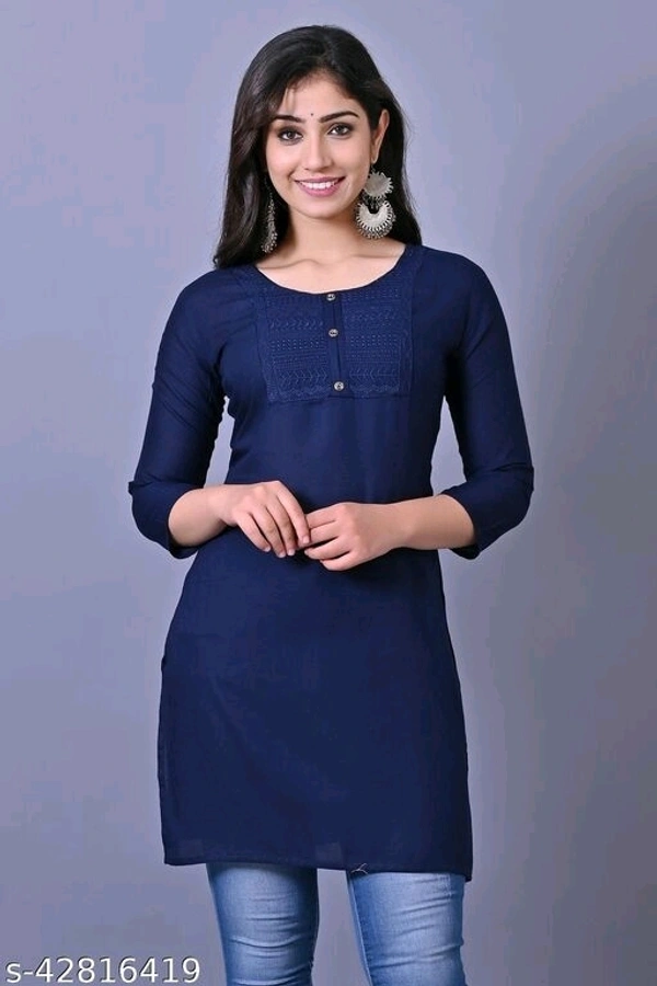 Dimple Ensemble Kurtis - blu, xl
