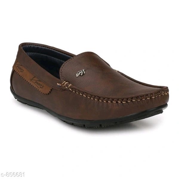 Trendy Synthetic Leather Men's Casual Shoes  - dark brown