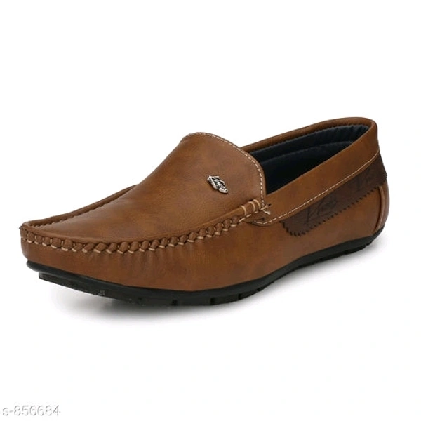 Trendy Synthetic Leather Men's Casual Shoes  - brown