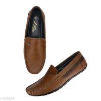 Trendy Synthetic Leather Men's Casual Shoes  - brown