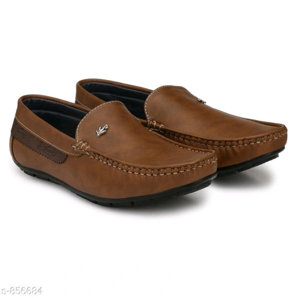 Trendy Synthetic Leather Men's Casual Shoes  - brown