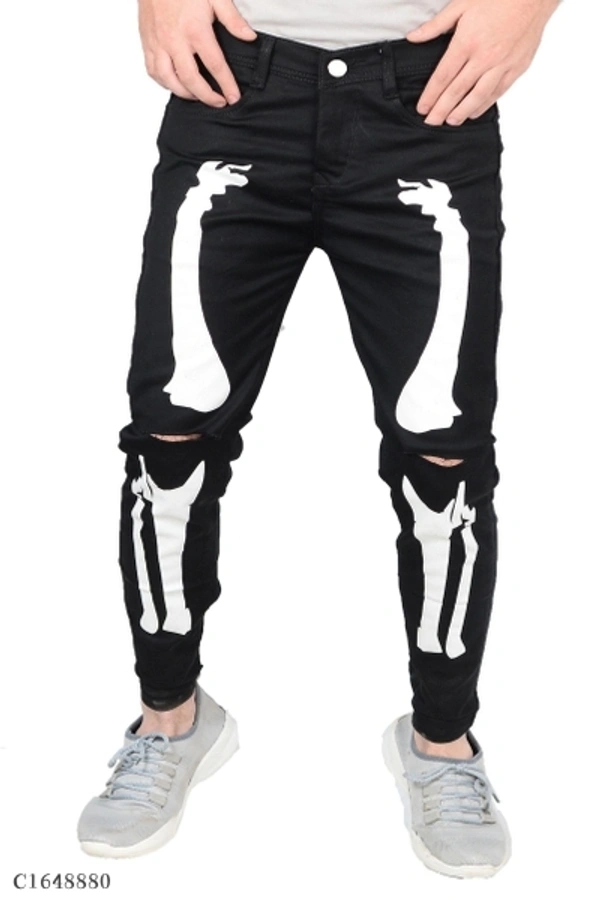 Denim Printed Slim Fit Jeans - 28, 4.9✪, dispatch in 2-3 days, free shipping, 5 day return