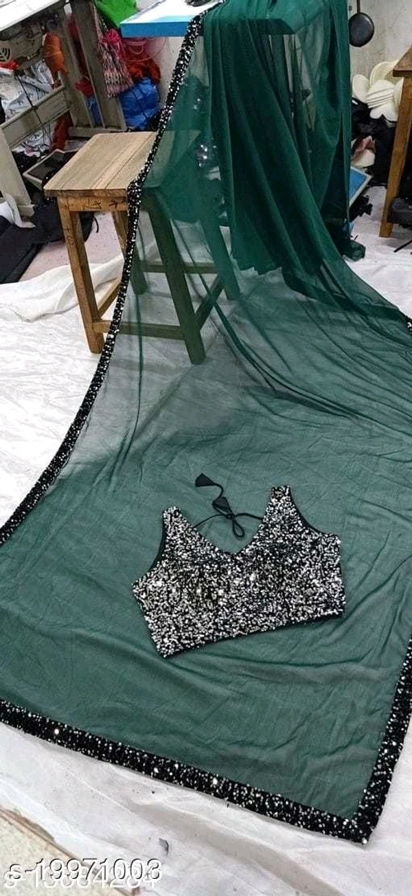 Kashvi Petite SareesSaree Fabric - dark green