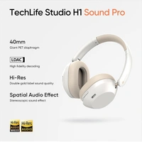 Realme TechLife Studio H1 Over Ear Wireless Headphone - White - White, New