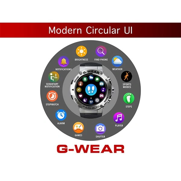 5E G-WEAR Smart Watch - Blue - Blue