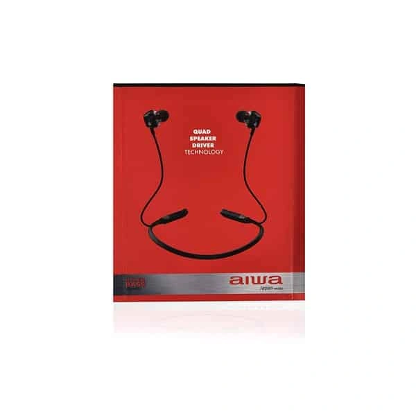 Aiwa ESBT 460 Bluetooth Wireless Neckband (Black)